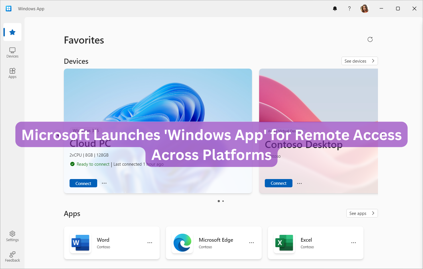 Microsoft Launches 'Windows App' for Remote Access Across Platforms