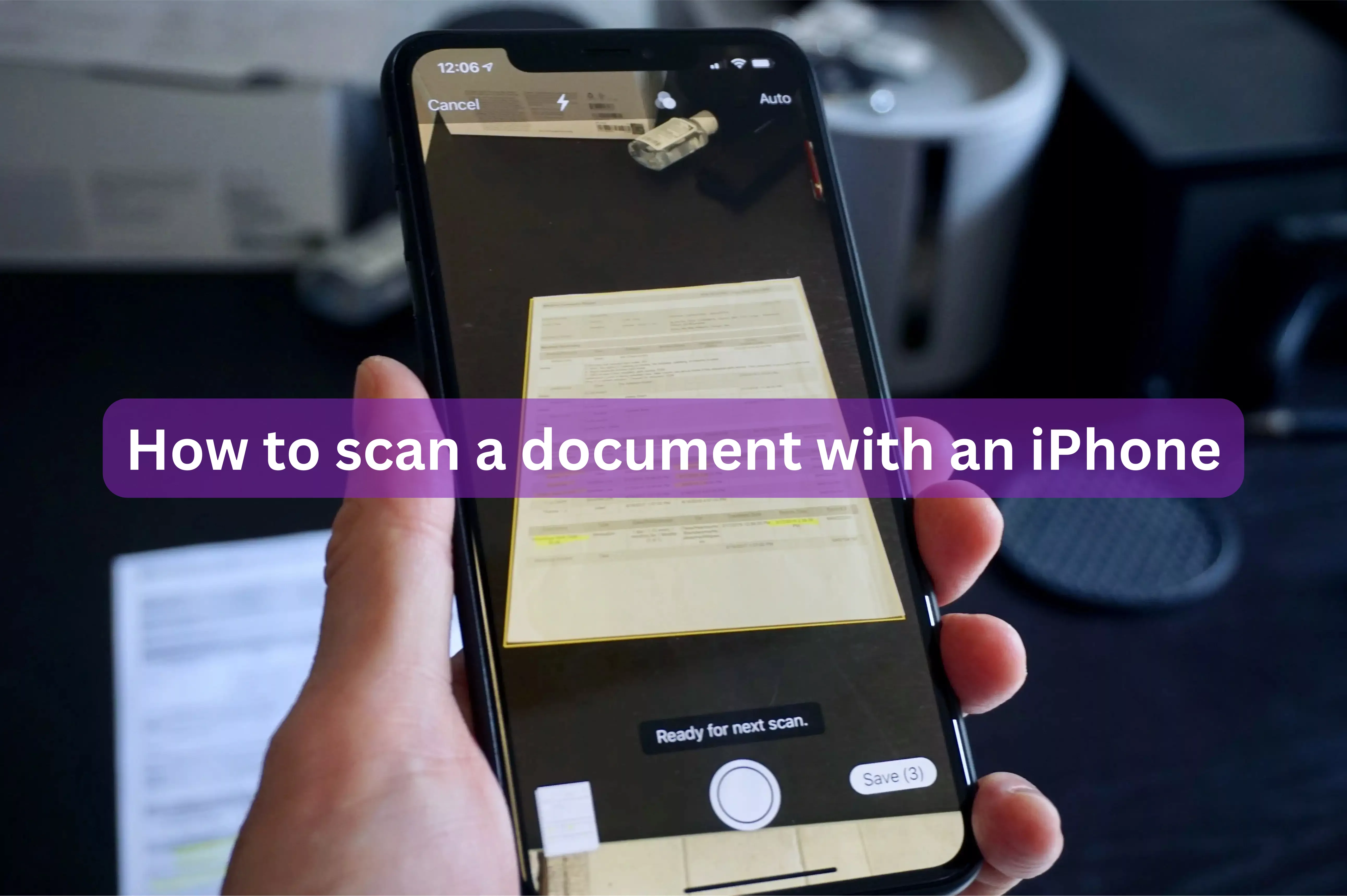 How to scan a document with an iPhone