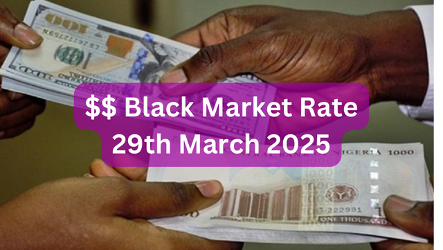 Dollar To Naira Black Market Exchange Rate Today 29th March, 2025