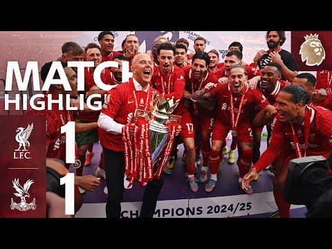 VIDEO: Liverpool 1 – 1 Crystal Palace Highlights |Watch Now | Premier League