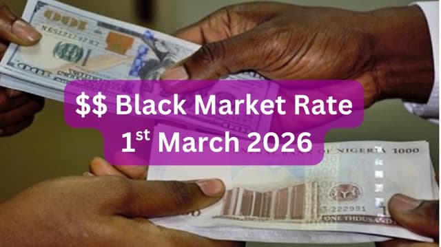 Dollar To Naira Black Market Exchange Rate Today 1st March, 2026