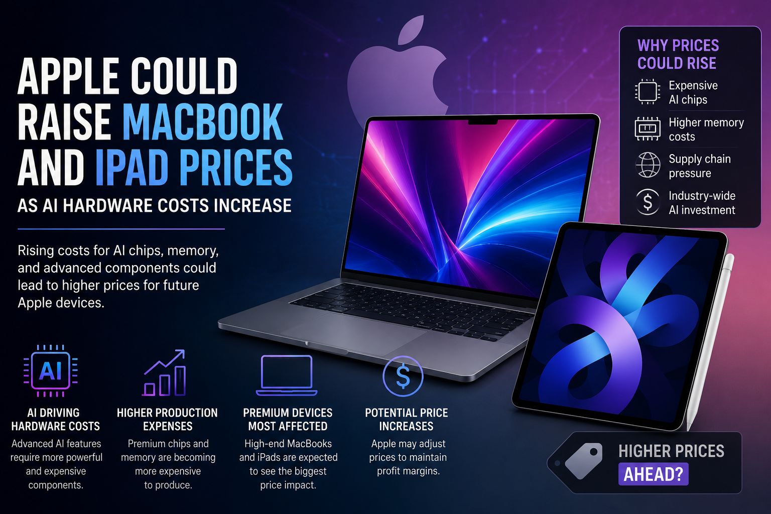 Apple Could Raise MacBook and iPad Prices as AI Hardware Costs Increase
