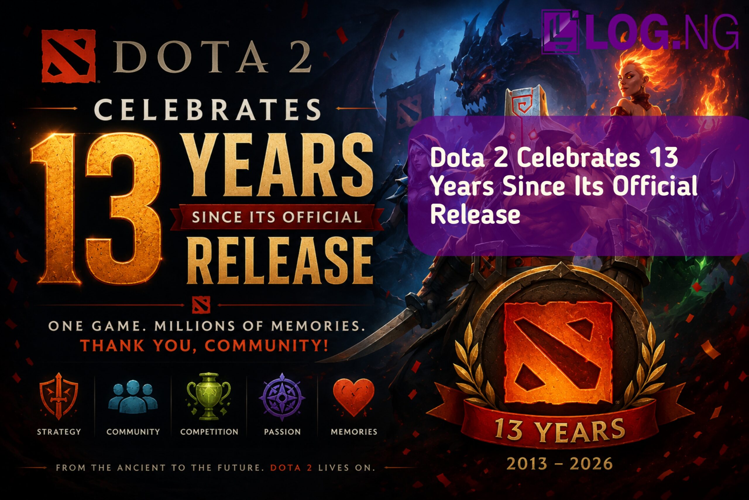 Dota 2 Celebrates 13 Years Since Its Official Release