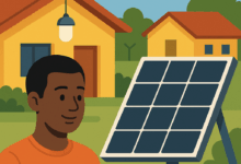 Affordable solar gadgets Nigeria 2025 illustration