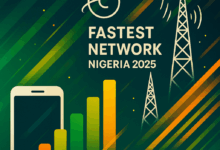 Fastest network Nigeria 2025 abstract smartphone network illustration