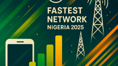 Fastest network Nigeria 2025 abstract smartphone network illustration